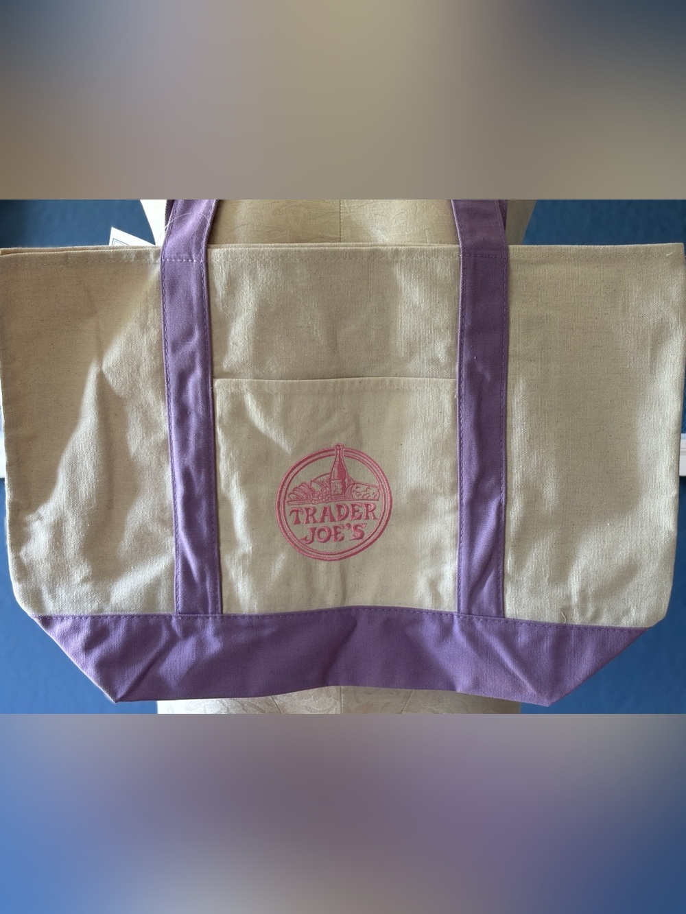 Trader Joe’s Limited Edition 2026 Cream/Lavender Reusable Tote Bag